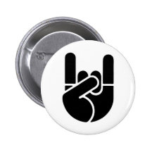 Pochoir de main de roche badge avec épingle