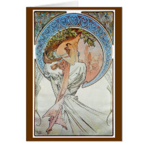 Poésie, Mucha Cartes De Vœux