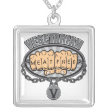 Poings végétariens pendentif