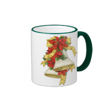 Poinsettia Bells de Noël Tasse
