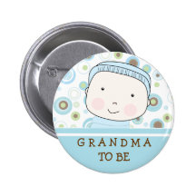 Point de polka bleu - "grand-maman à être" Pin Badges Avec Agrafe