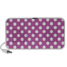 Point de polka fuchsia et blanc haut-parleurs iPod
