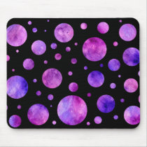 Point de polka noir et blanc d'Iolanthe Mousepad