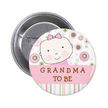 Point de polka rose - "grand-maman à être" Pin Pin's
