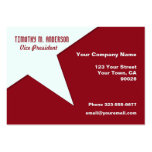 Point moderne blanc rouge lumineux de forme carte de visite
