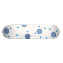 points bleus skateboards personnalisés