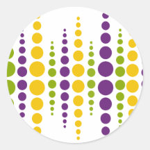 Points de bulle de mardi gras autocollants