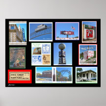 Points de repère du Michigan de silex Poster