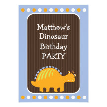 Points et fête d'anniversaire de dinosaure de coeu faire-parts