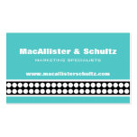 Points modernes carte de visite, turquoise