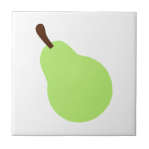Poire verte carreaux en céramique