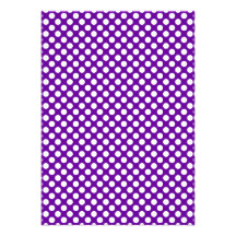Pois blanc et pourpre invitations personnalisées