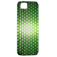 Pois blanc sur l'arrière - plan vert coques iPhone 5