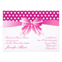 Pois de rose d'invitation de bat mitzvah avec l'ar