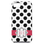 Pois noir génial avec la personnalisation rouge iPhone 5 case