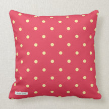 Pois rouge et jaune oreiller