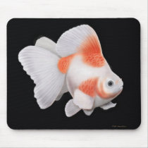 Poisson rouge Mousepad de rose des vents de Ryukin