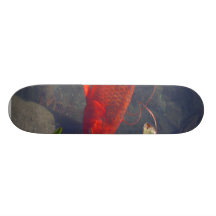 Poisson rouge rouge skateboards personnalisables