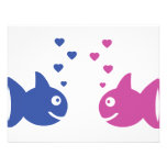 poissons dans l'icône d'amour invitations