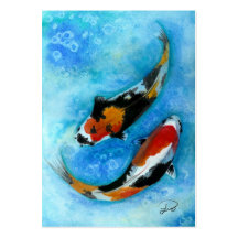 Poissons de Koi Modèle De Carte De Visite