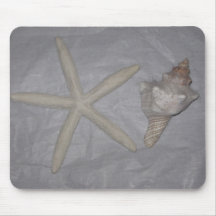 Poissons et coquillage d'étoile tapis de souris
