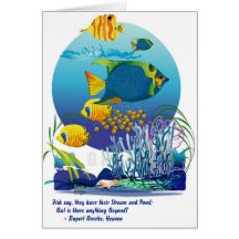 poissons sous-marins cartes de vœux