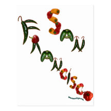 Poivrons de piment de San Francisco Cartes Postales
