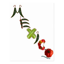 Poivrons de piment du Mexique Cartes Postales