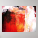 Polaire rouge - affiche d'art abstrait