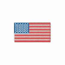Polo brodé de drapeau américain