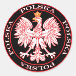 Polska rouge rond Eagle Autocollant