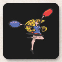 Pom-pom girl blond sous-bock