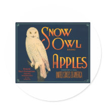 Pommes de marque de hibou de neige