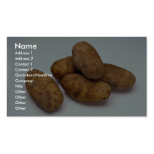 Pommes de terre cartes de visite personnelles