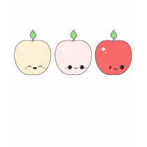 Pommes heureuses mignonnes t-shirts