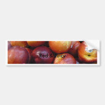 Pommes rouges juteuses autocollant pour voiture