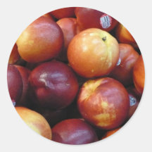 Pommes rouges juteuses autocollants ronds