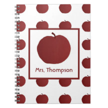 Pommes rouges pour le carnet de professeur
