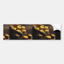Pommes tombant du sac de papier adhésifs pour voiture