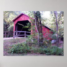 Pont couvert de crique de Sandy Poster