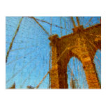 Pont de Brooklyn impressionniste Cartes Postales
