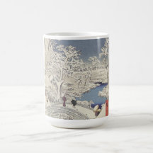 Pont en tambour chez Meguro, par Ando Hiroshige Tasses À Café