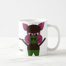 Porc-Casso de 2 x Mug À Café