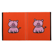porcin rose coques iPad folio