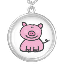 porcin rose pendentifs