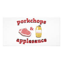 porkchops & appelmoes persoonlijke fotokaart
