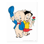 Porky Varken en Petunia briefkaarten