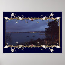 Port de Torquay à l'affiche de nuit