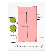 Porte assez rose bristols personnalisés