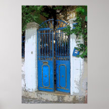 Porte bleue posters